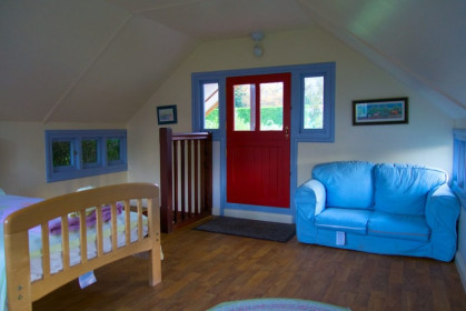 Interior Upstairs Woodsmans Cottage Childrens Playhouse Wendy House For Sale