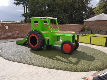 Sledmere House Lime Green Play Tractor 01