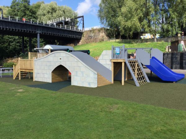 Back View Of Bridge Anderton Boatlift Adventure Playground