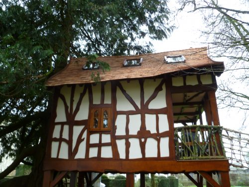 Side Pinewood Hideaway Custom Built Bespoke Treehouse Playhouse
