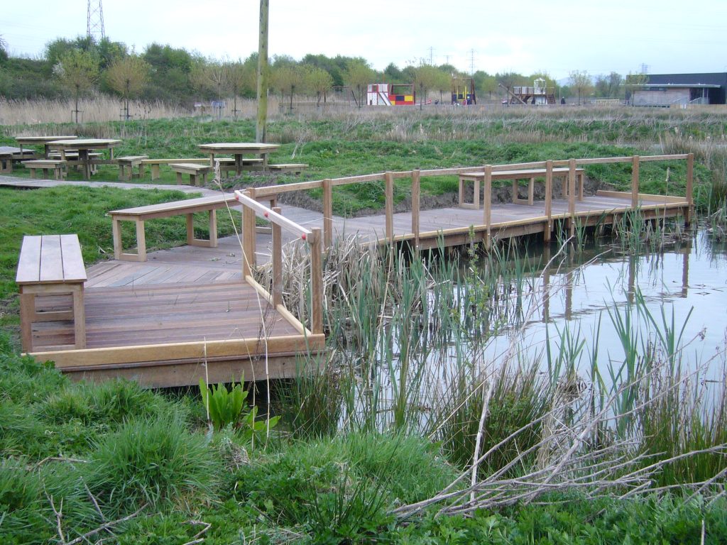 Viewing Platform Reverse View Rspb Newport Outdoor Play Area With Lighthouse And Cargo Ship By Flights Of Fantasy