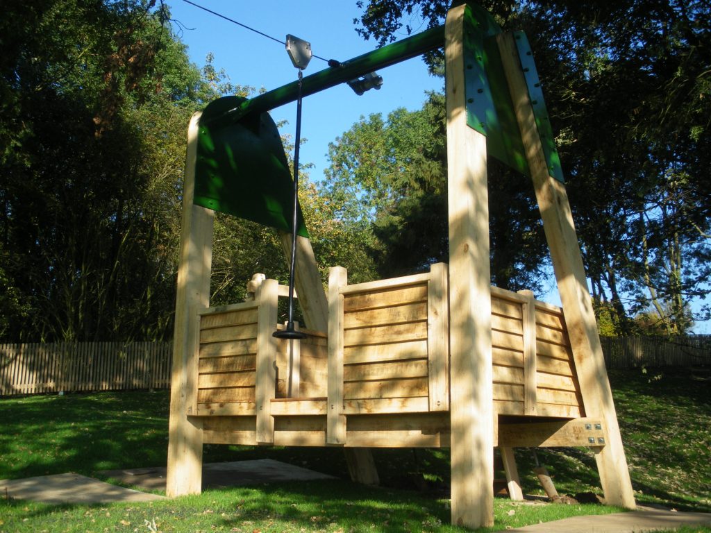 Zip Line Empty Hatfield House National Trust Childrens Outdoor Wooden Play Area Replica By Flights Of Fantasy 1