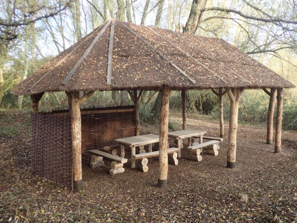 picnic bench shelter
