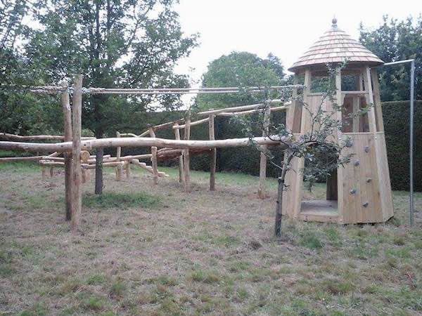 rustic garden adventure play trail